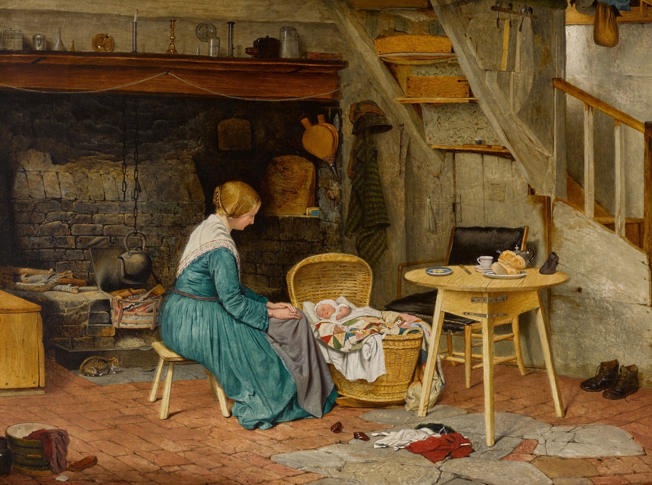 The Young Mother by Benjamin Williams Leader