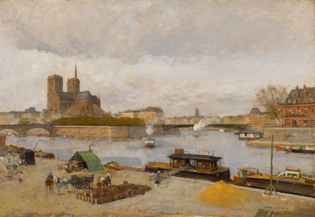 Notre Dame from the Quai de la Tournelle by Luigi Loir