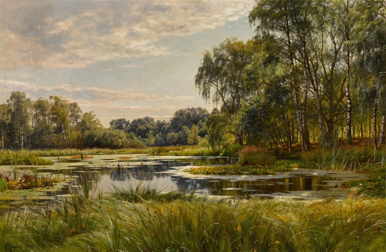 A Lake in Spring by Peder Mork Monsted