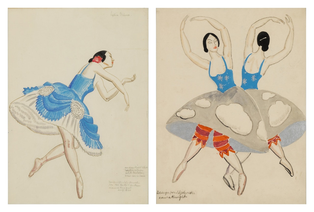 Costume designs for the Ballet 'Les Roses by Laura Knight