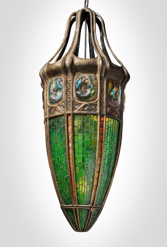 A Rare "Turtle-Back" Hall Lantern by Tiffany Studios