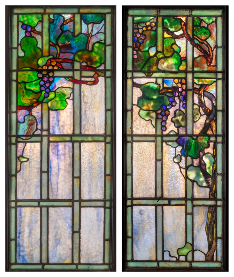 Pair of "Grapevine" Windows by Tiffany Studios