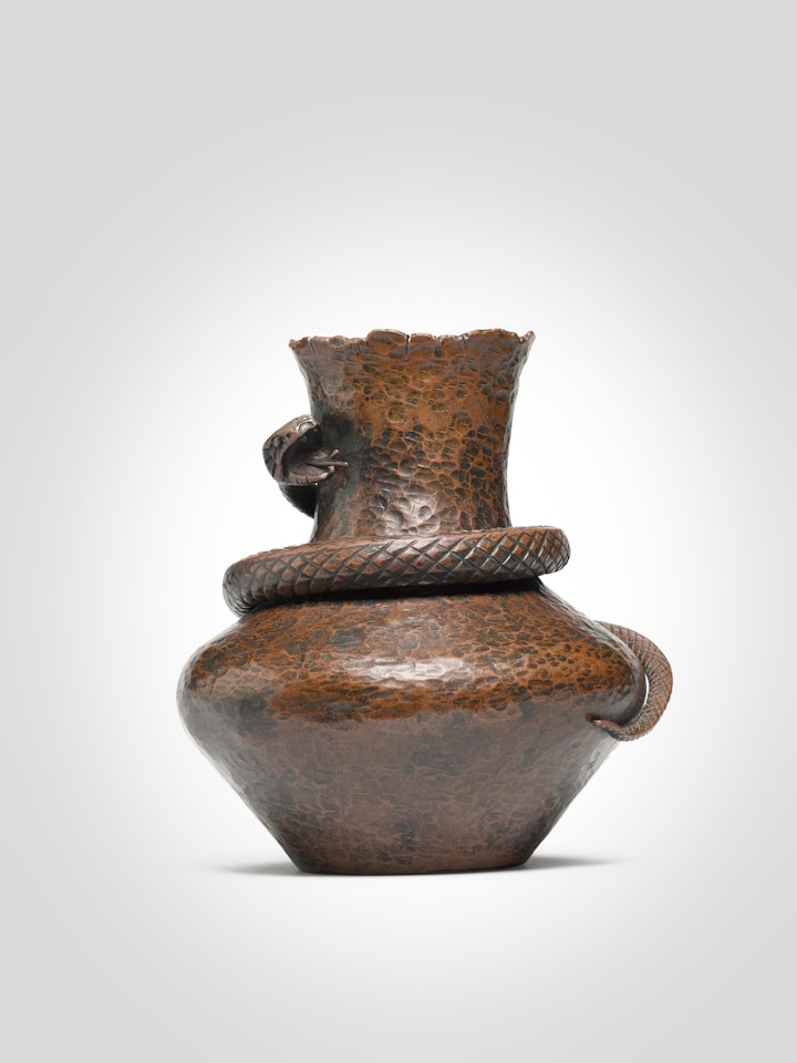 "Serpent" Vase by Jean Dunand