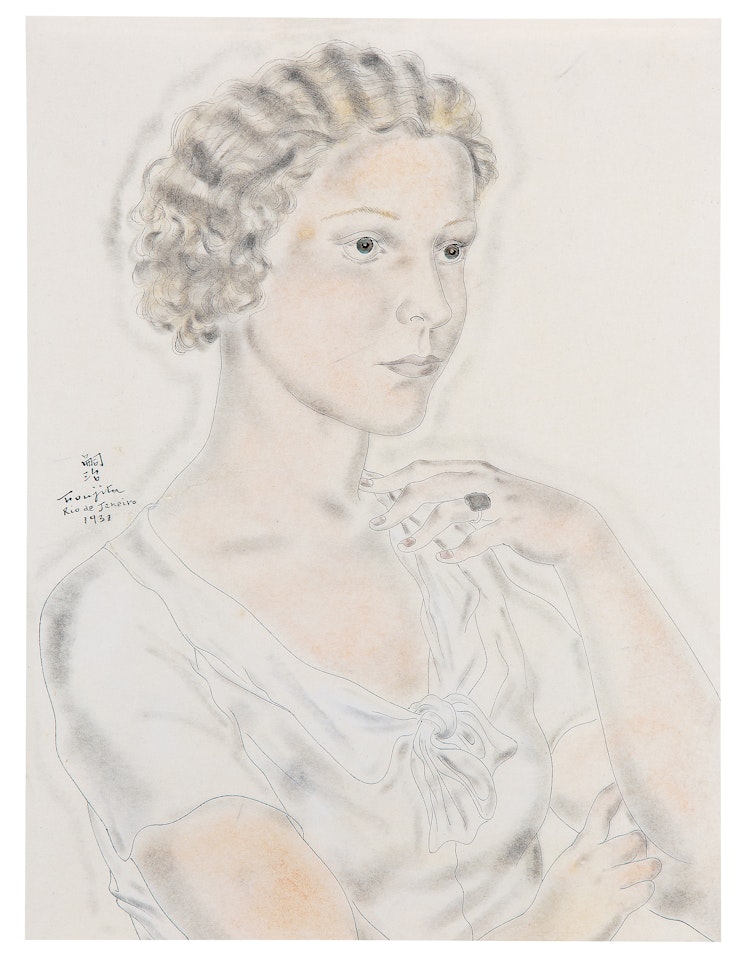 Portrait d'Odile Kammerer by Leonard Tsuguharu Foujita
