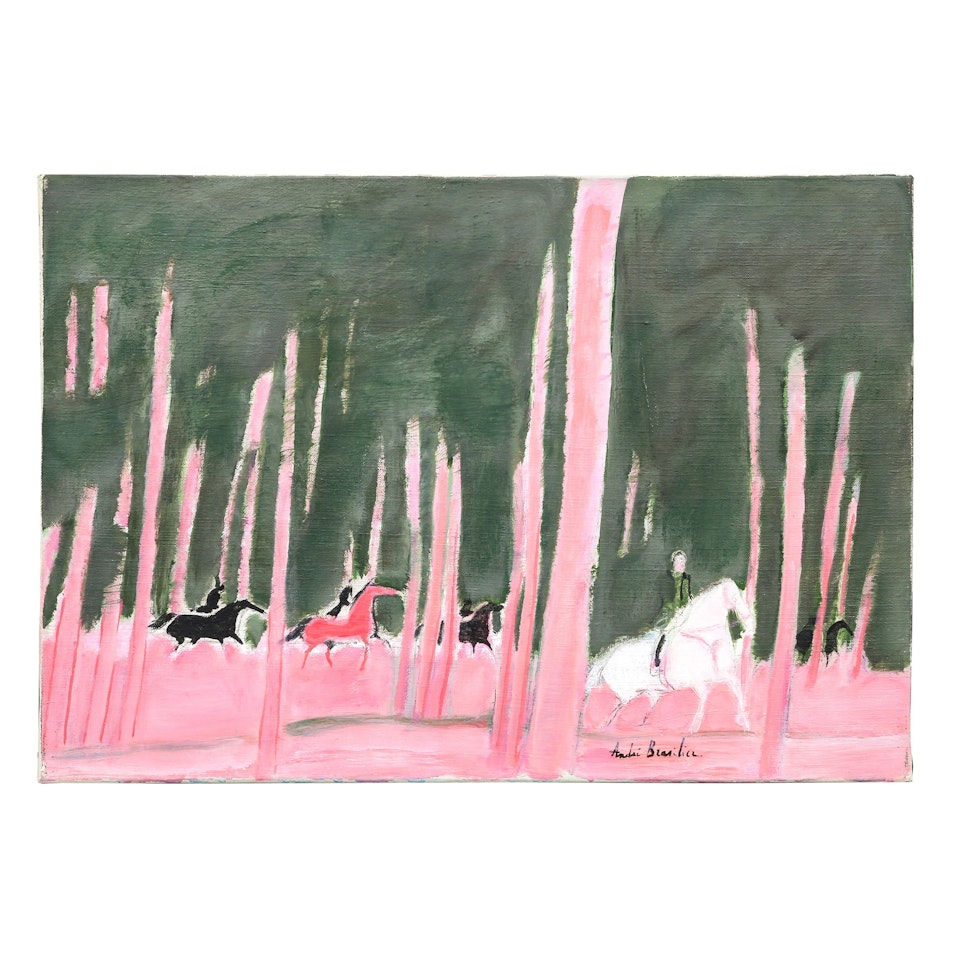 SOUS-BOIS ROSE / ROSY UNDERGROWTH by André Brasilier
