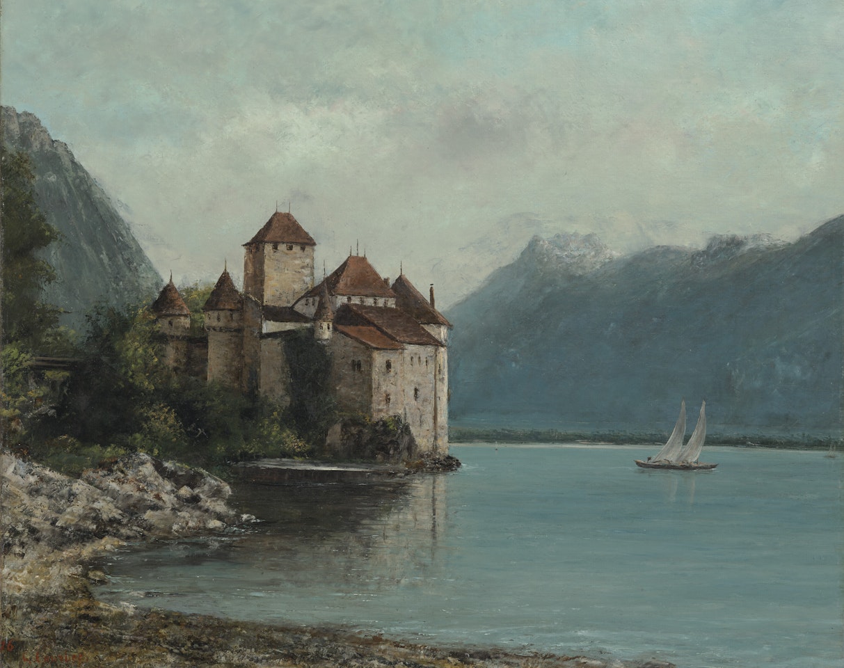 Le Château de Chillon, Lake Geneva by Gustave Courbet