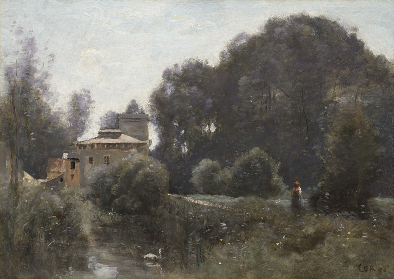 Souvenir de la Villa Borghèse by Jean Baptiste Camille Corot