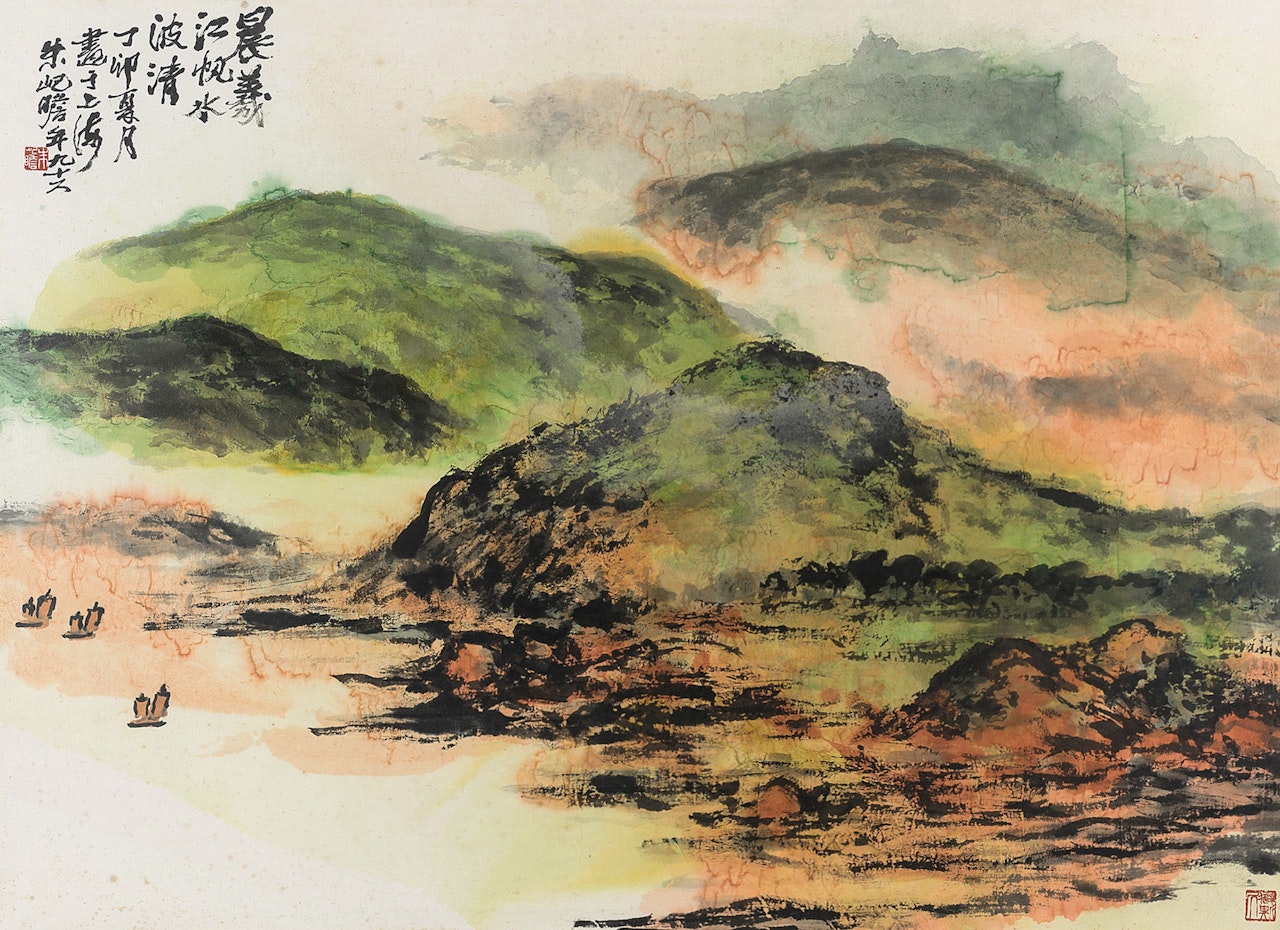 Sailing in the morning by Zhu Qizhan