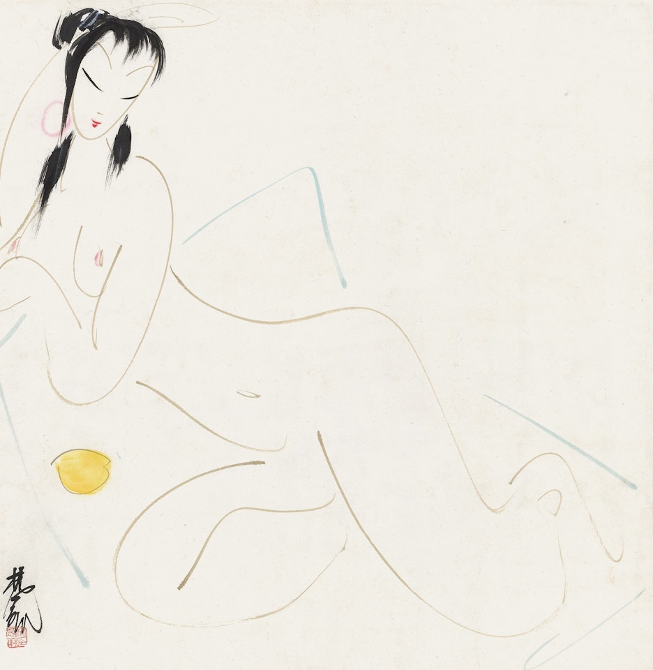 Lady by Lin Fengmian