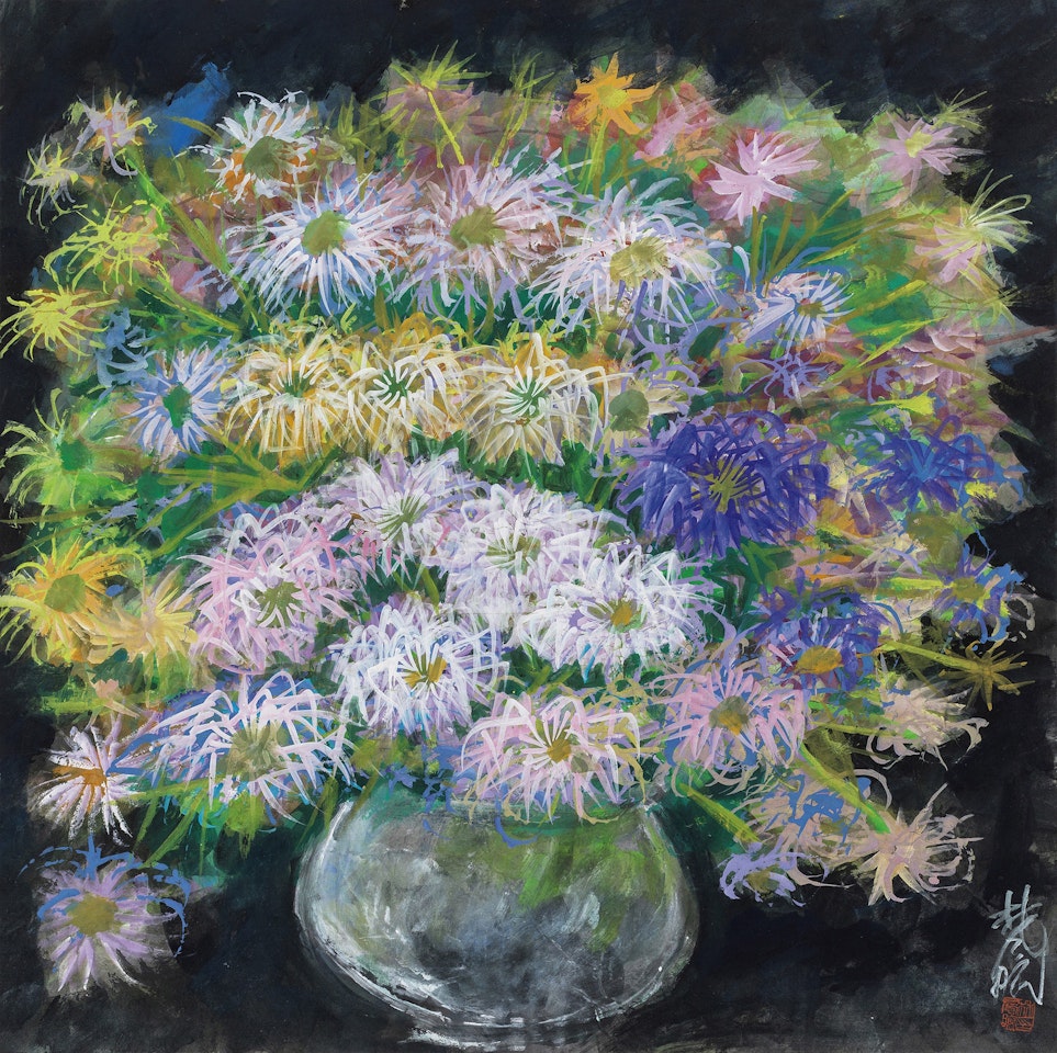 Bottle flower by Lin Fengmian