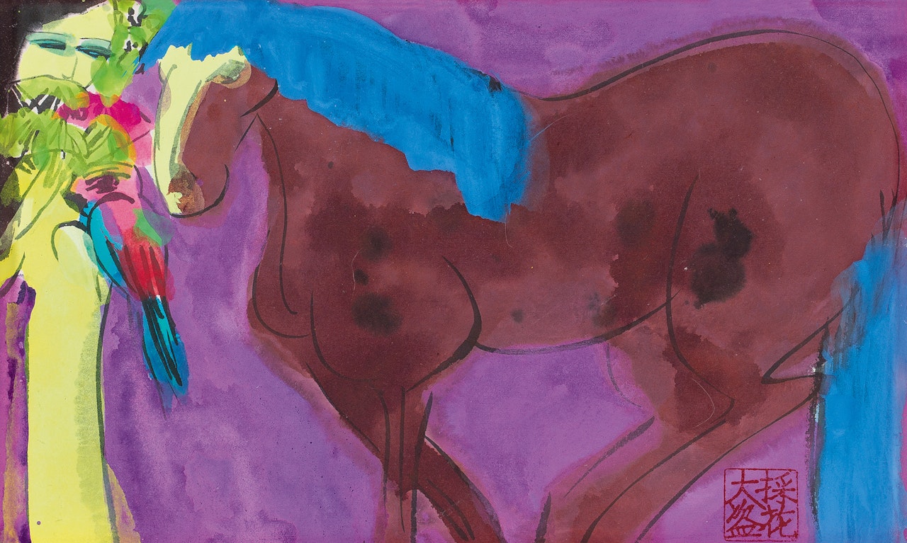 Beauty With Horse by Walasse Ting