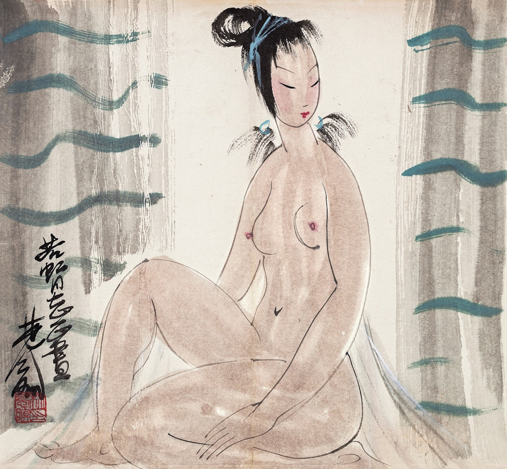 Bathing Lady by Lin Fengmian