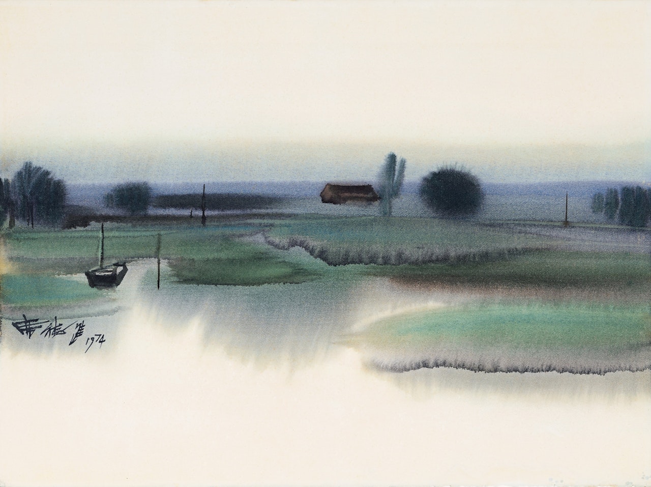 Riverside of Tamsui by Xi Dejin