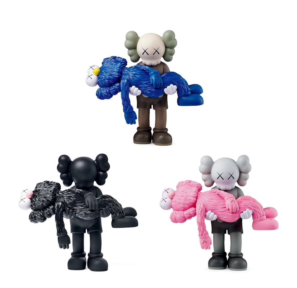 Gone: Black, Brown & Grey (Set of three pieces) by Kaws
