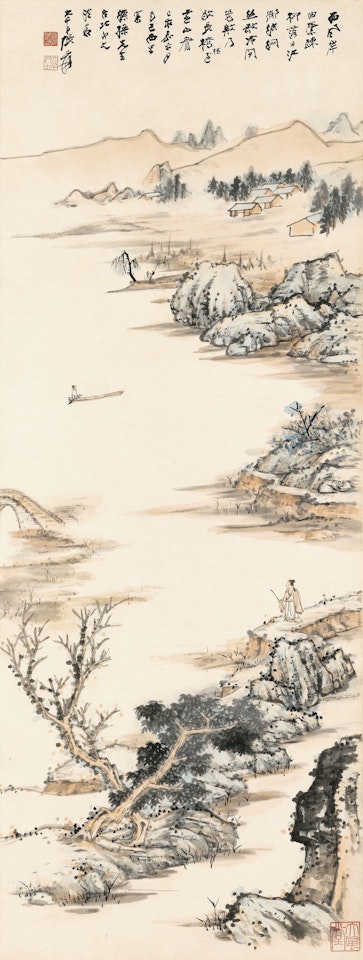 River Boating by Zhang Daqian