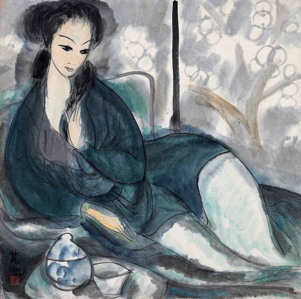 Lying Lady by Lin Fengmian
