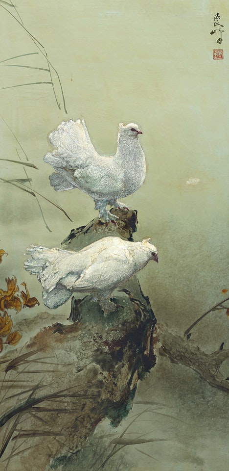 Twin Doves by Lee Man Fong