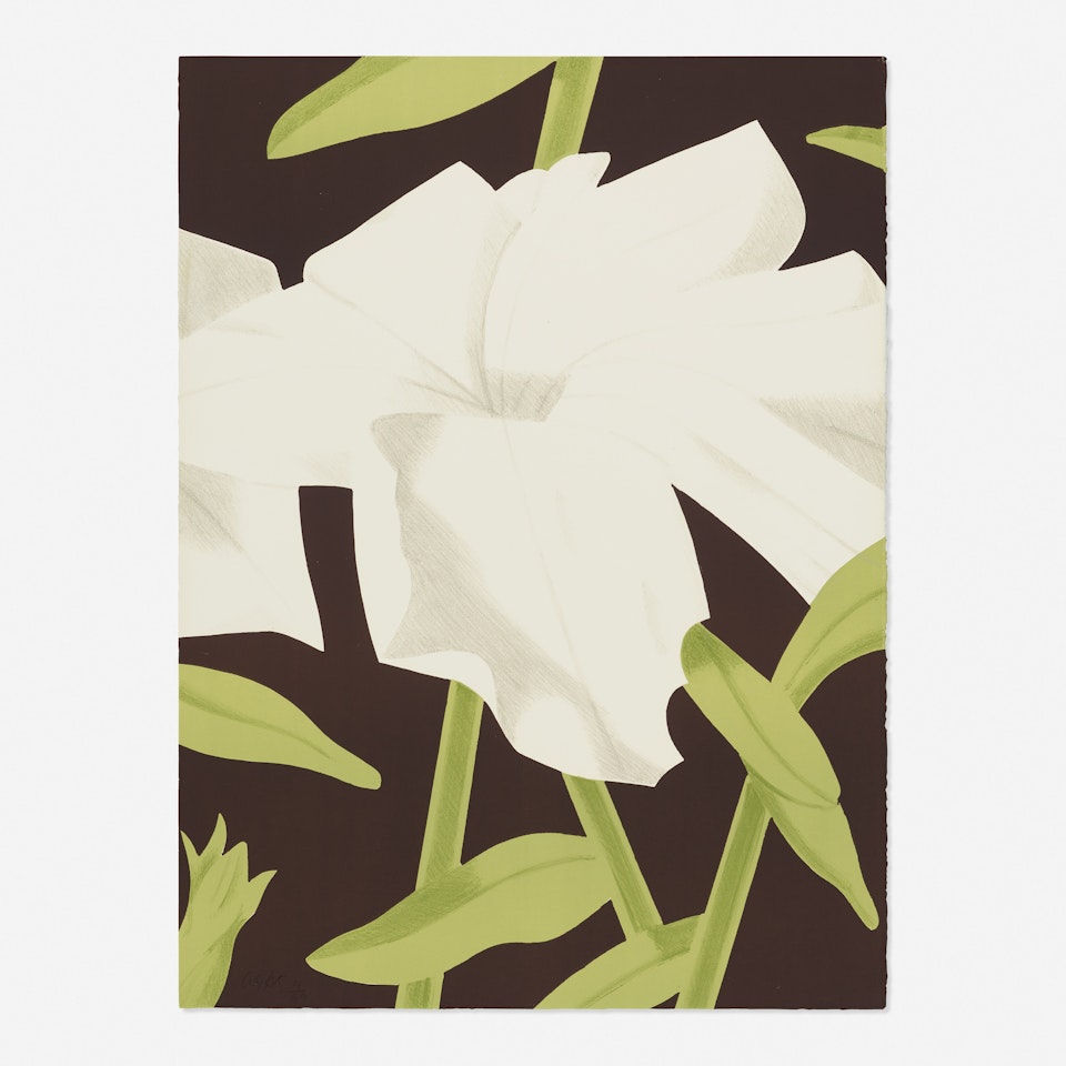 White Petunia (from Six New York Artists portfolio) by Alex Katz