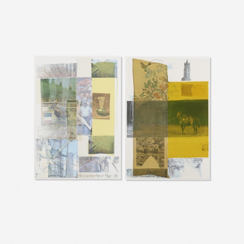 Arcanum IV and Arcanum VIII (two works) by Robert Rauschenberg