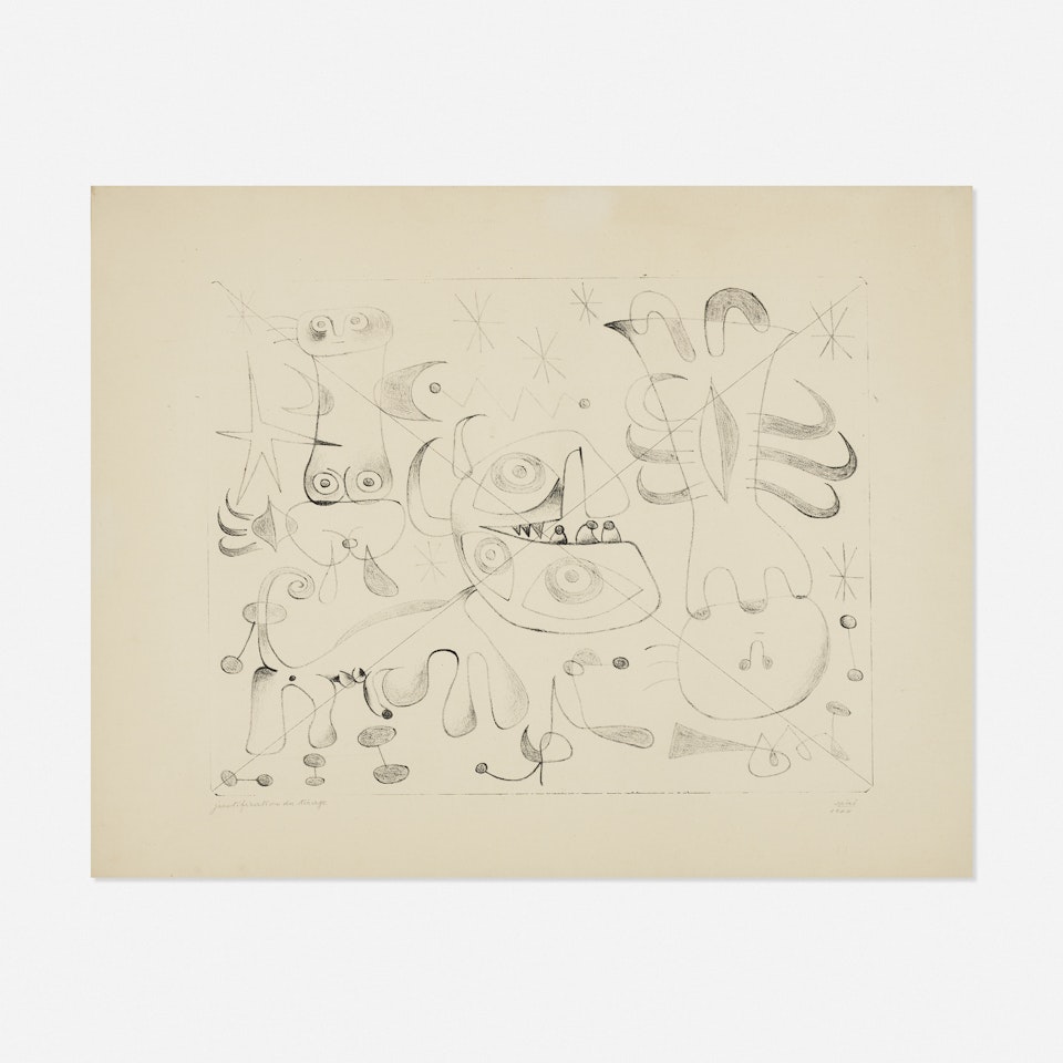 Plate XXXXII (from the Barcelona Series) by Joan Miró