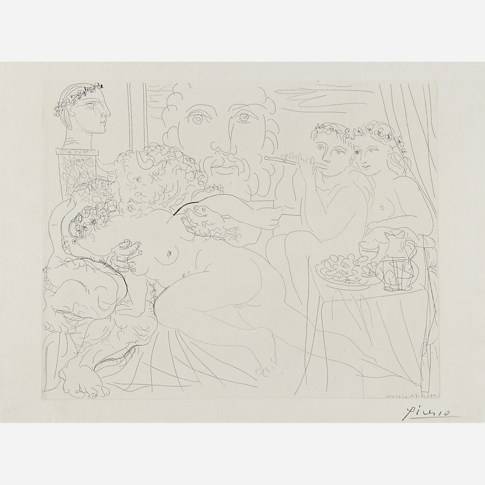 Minotaure caressant une Femme from La Suite Vollard by Pablo Picasso