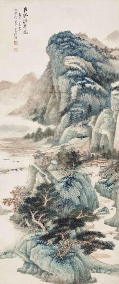Landscape after Juran by Zhang Daqian