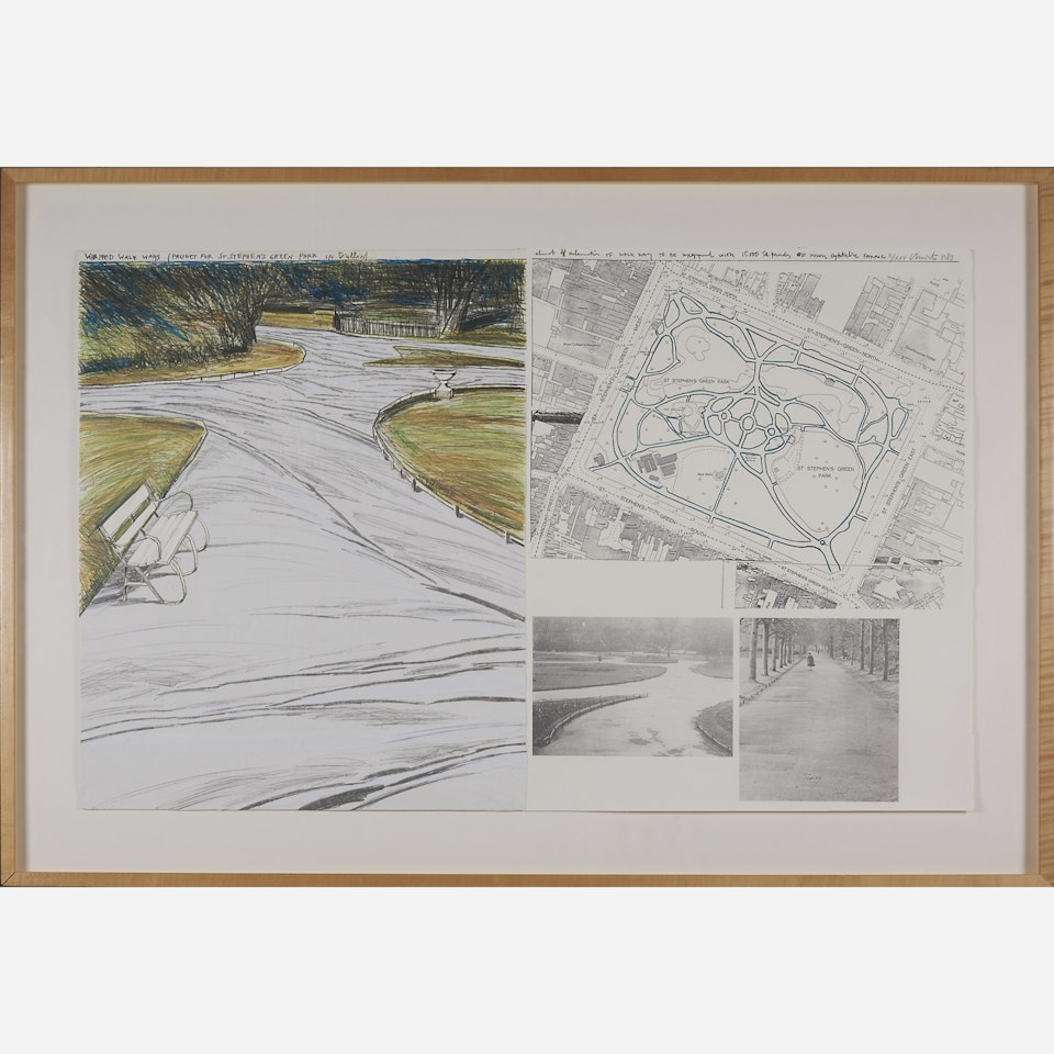 Wrapped Walk Ways (Project for Stephen's Green Park in Dublin) by Christo