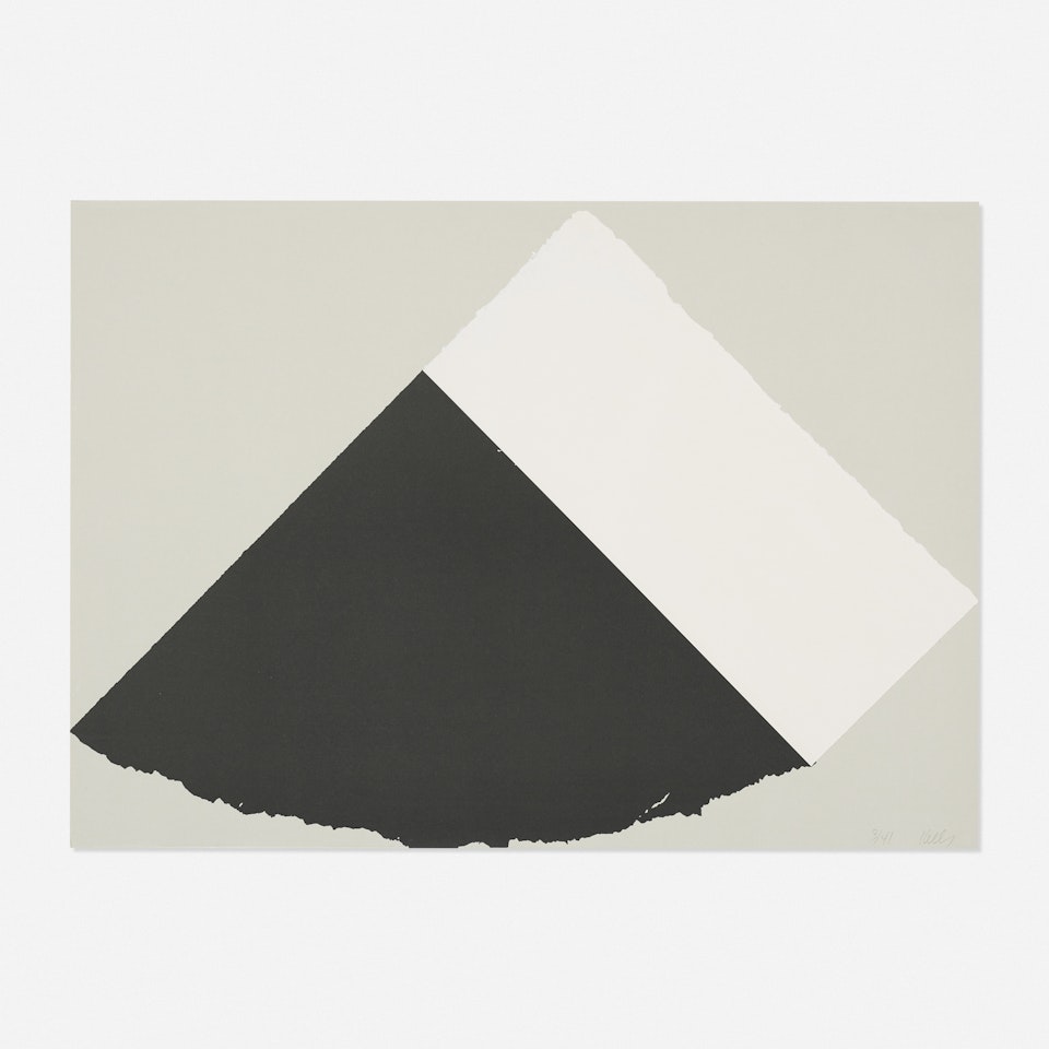 Dark Gray and White by Ellsworth Kelly