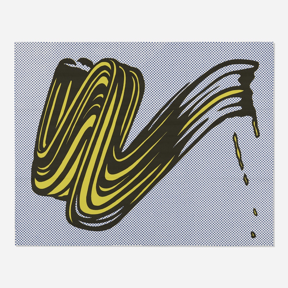 Brushstroke (Castelli mailer) by Roy Lichtenstein