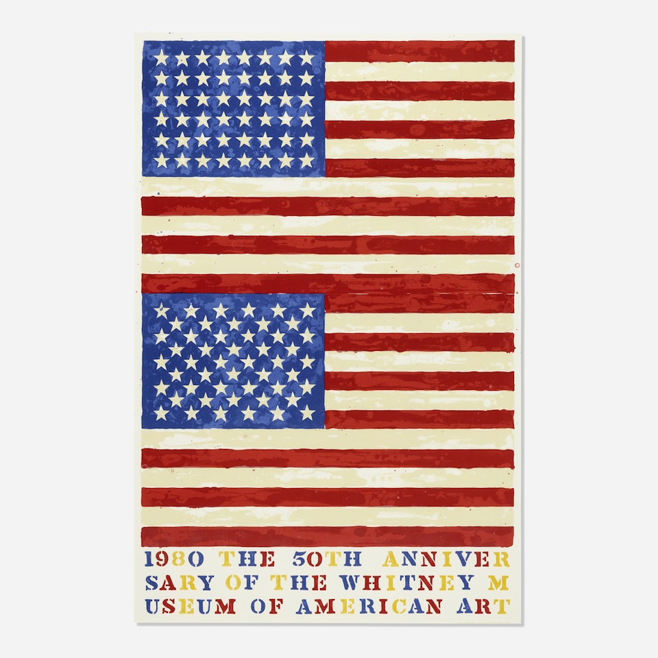 Two Flags (Whitney Museum of American Art 50th Anniversary) by Jasper Johns