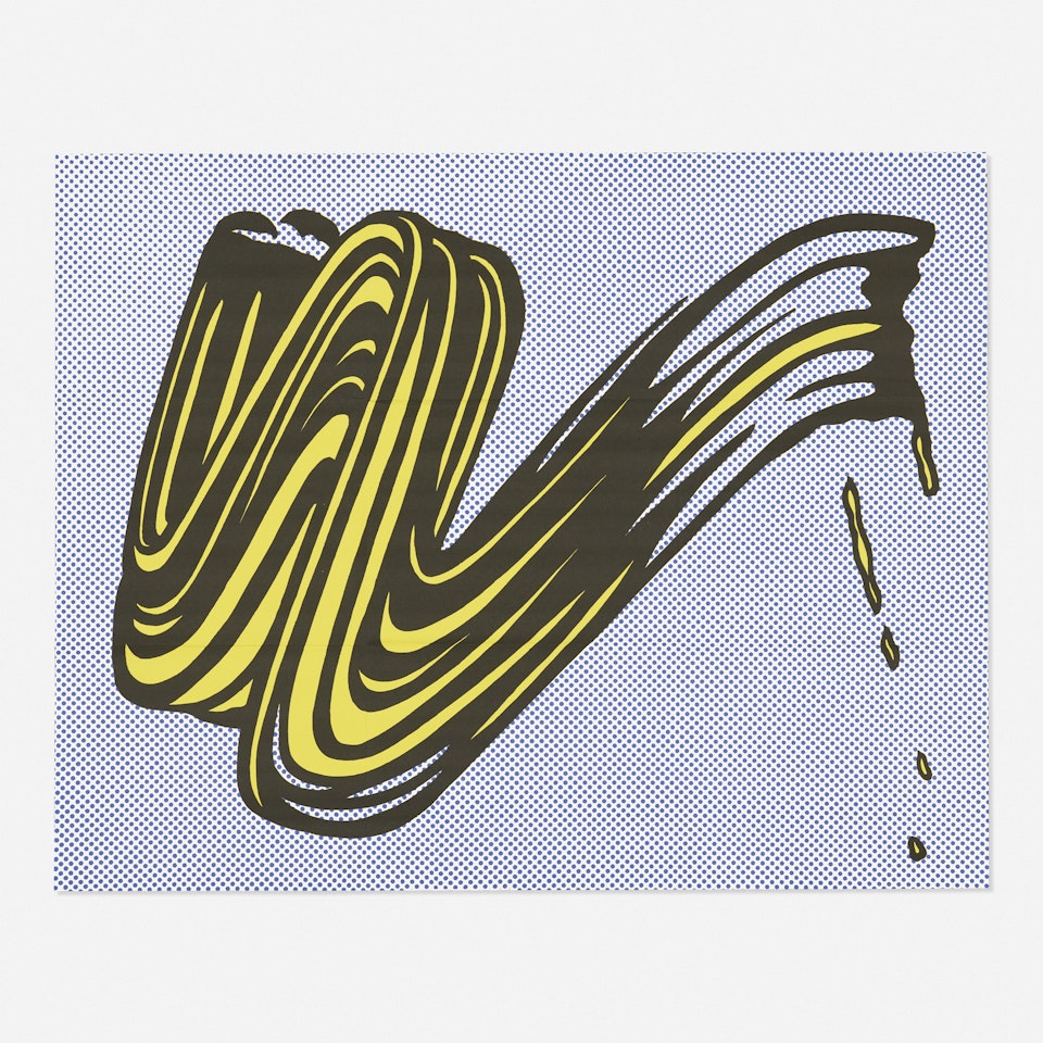 Brushstroke (Castelli mailer) by Roy Lichtenstein