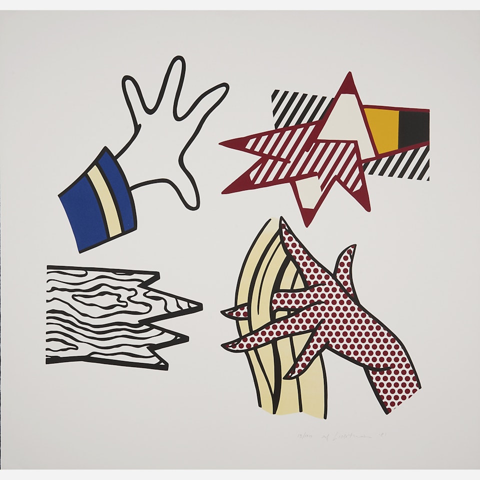 Study of Hands by Roy Lichtenstein