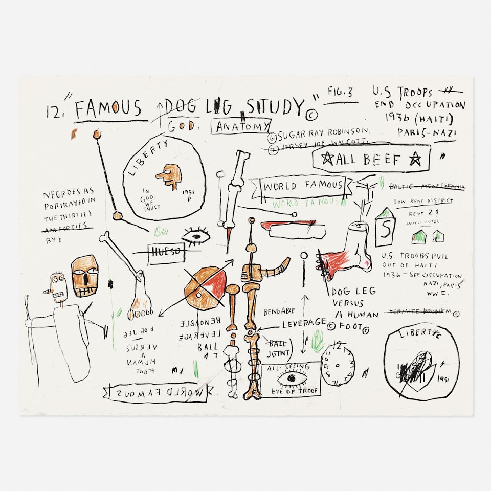 Dog Leg Study by After Jean-Michel Basquiat