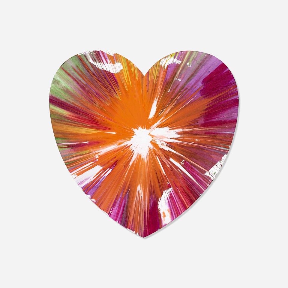 Heart Spin Painting by Damien Hirst