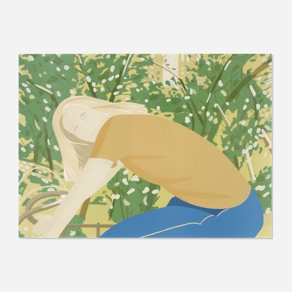 Bicycle Rider (Bicycling in Central Park) (from the New York, New York portfolio) by Alex Katz