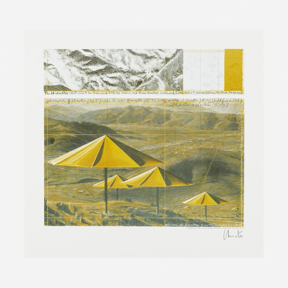 Yellow Umbrellas, Joint Project for Japan and USA by Christo