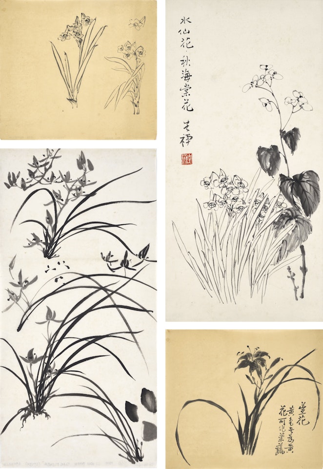 Studies of Flowers by Li Kuchan