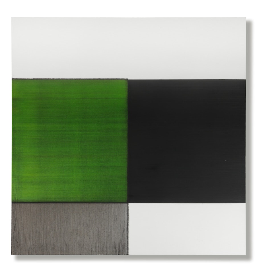 Exposed Painting Cobalt Green by Callum Innes