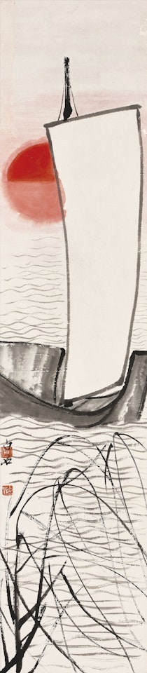 Sailboat by Qi Baishi