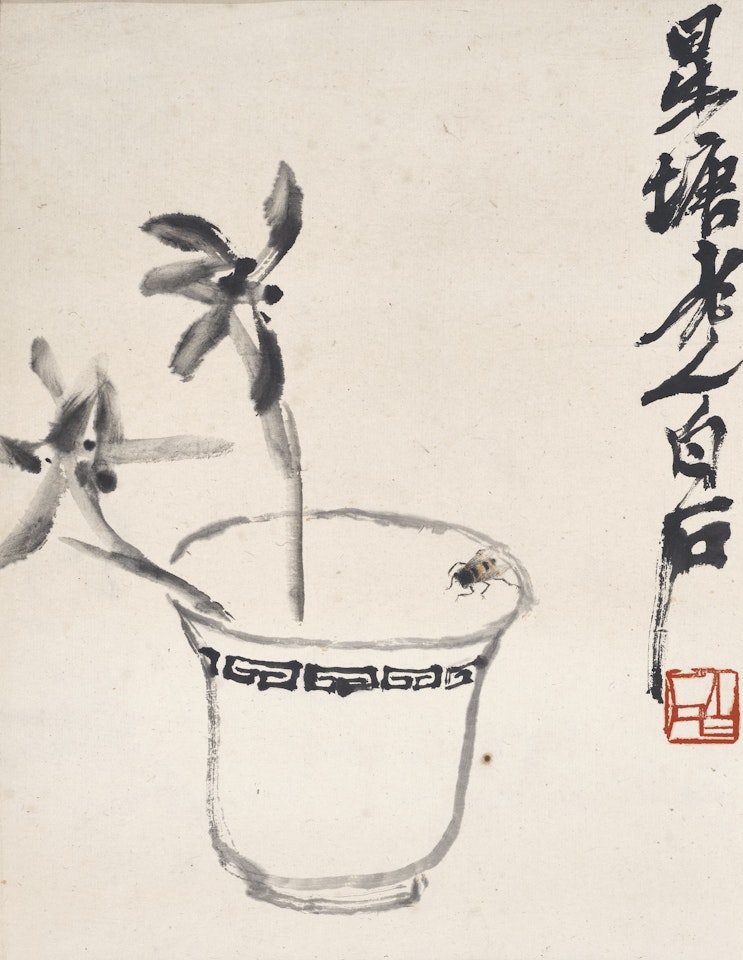 Orchids and Bee by Qi Baishi
