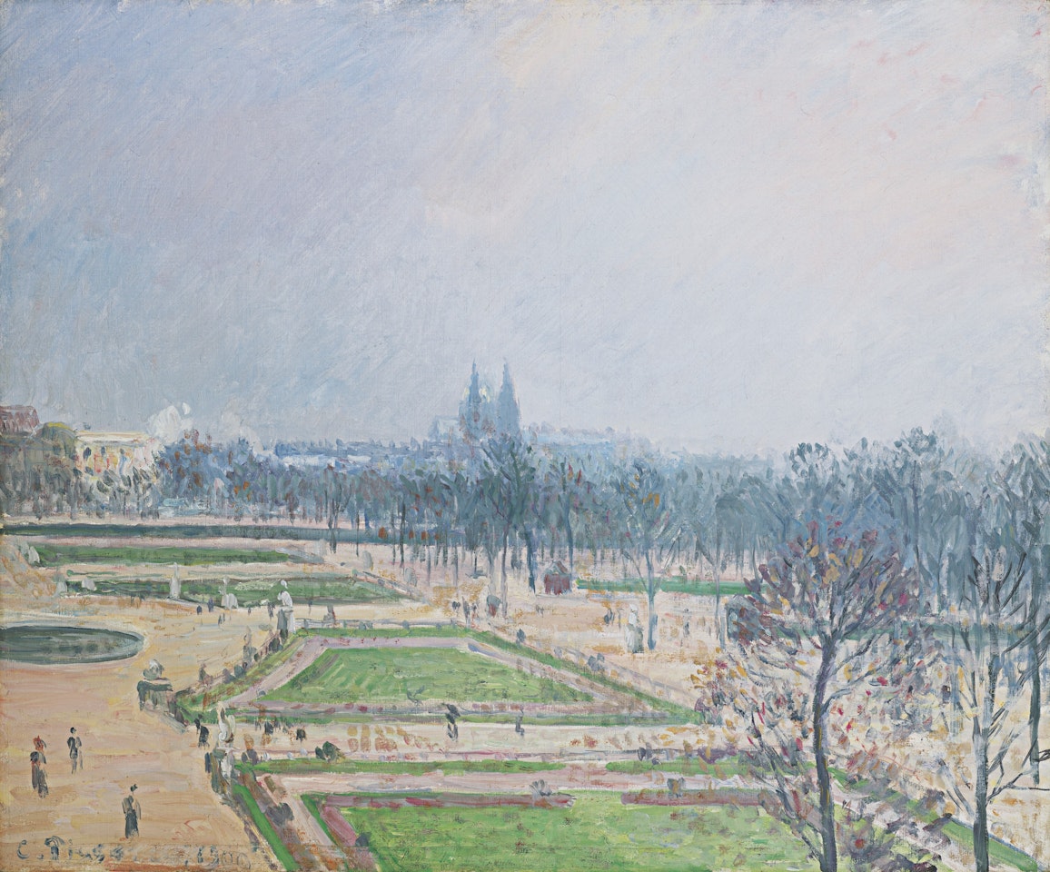 Le Jardin des Tuileries, brume by Camille Pissarro