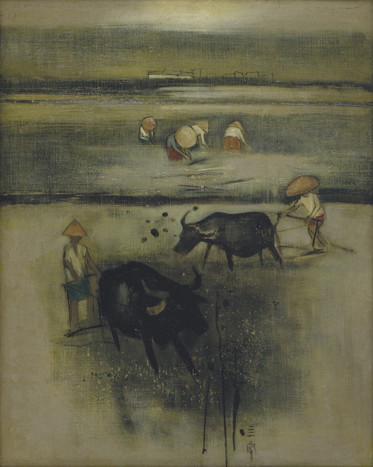 Ploughing The Field by Cheong Soo Pieng