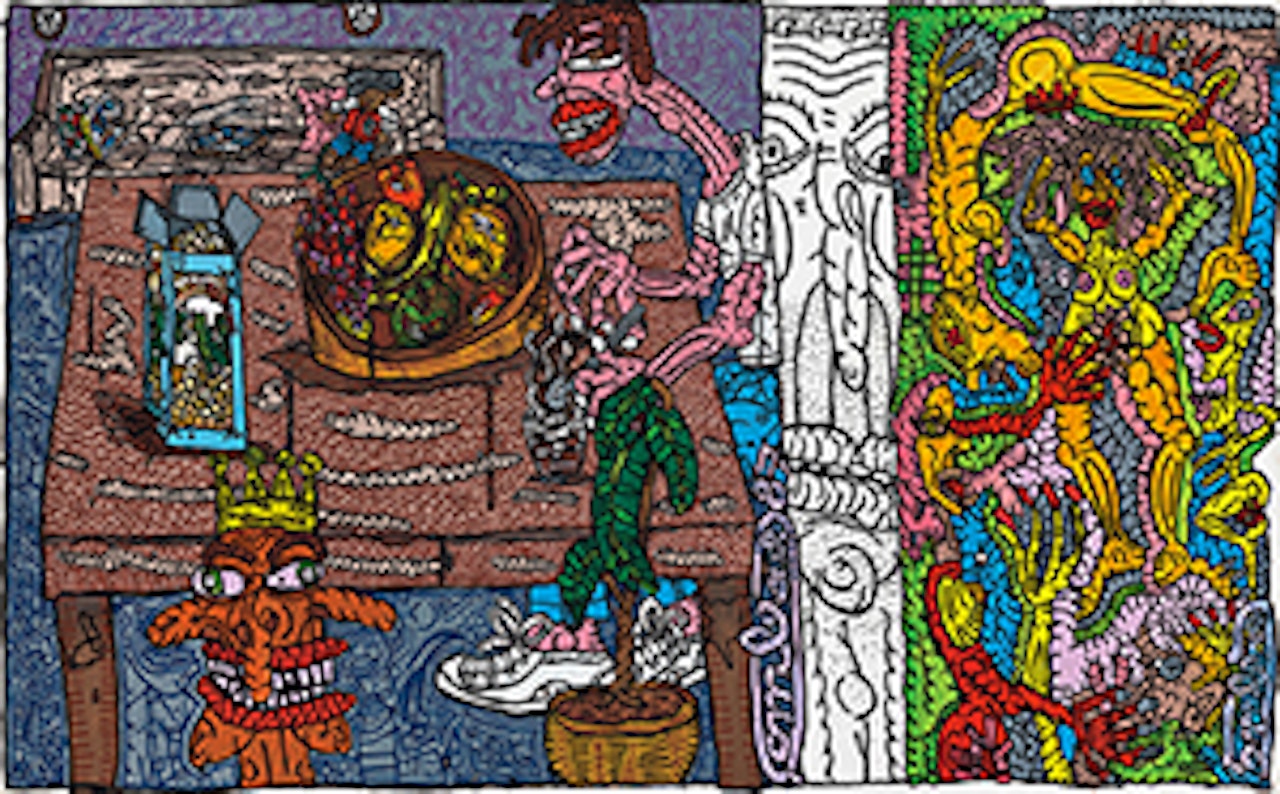Le dernier rideaux de Moi Autoportrait by Robert Combas