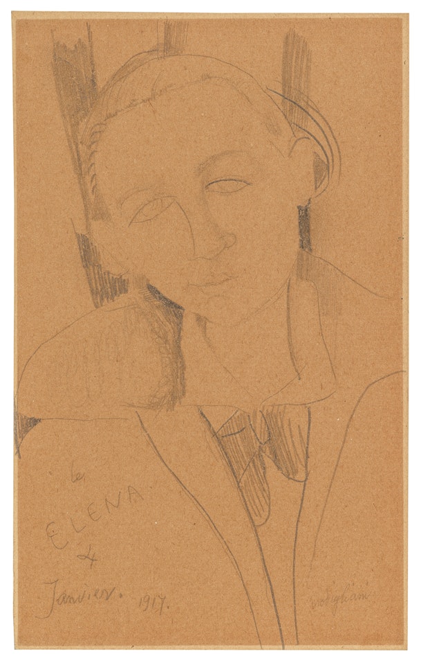 Portrait d' Elena: Hélène Povolozky by Amedeo Modigliani