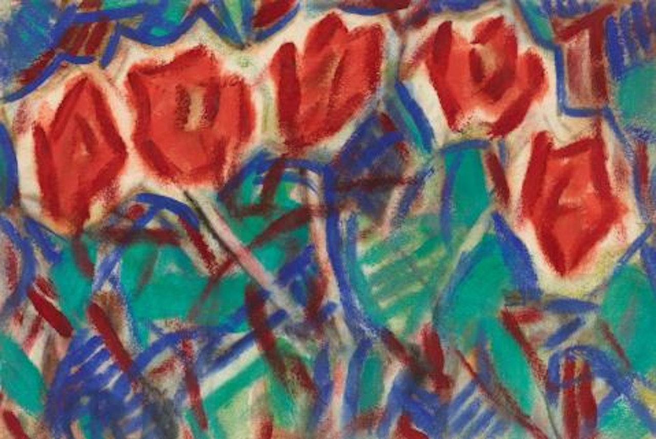 Rote Tulpen by Christian Rohlfs