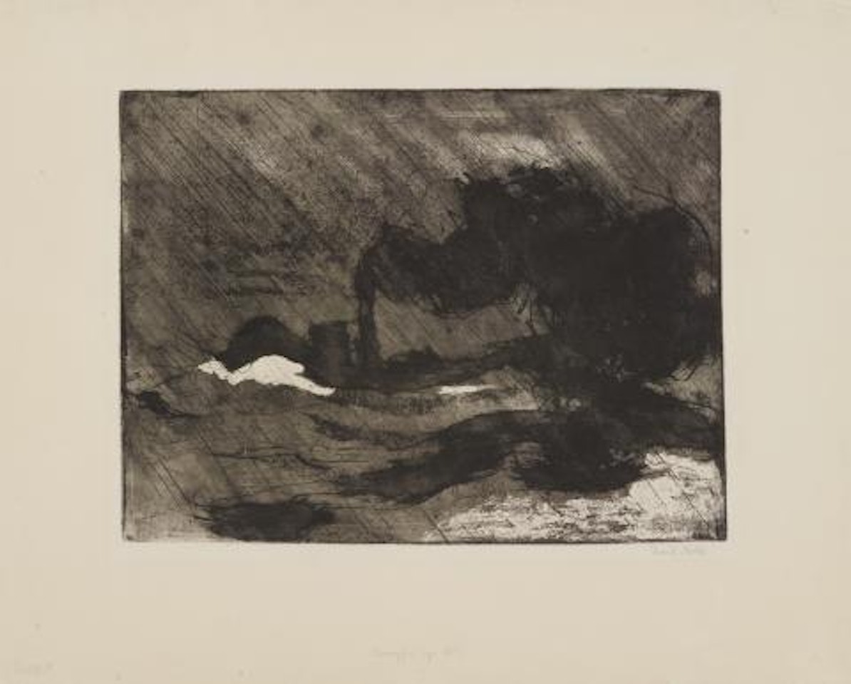Dampfer (groß, dunkel) by Emil Nolde