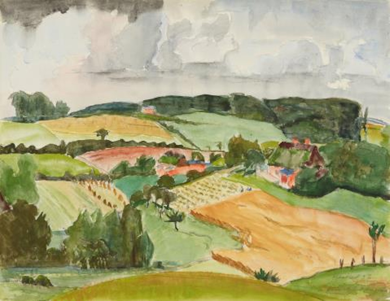 Landschaft in Angeln by Erich Heckel
