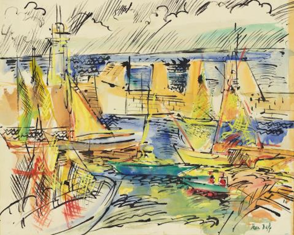 La sortie du port au Havre by Jean Dufy