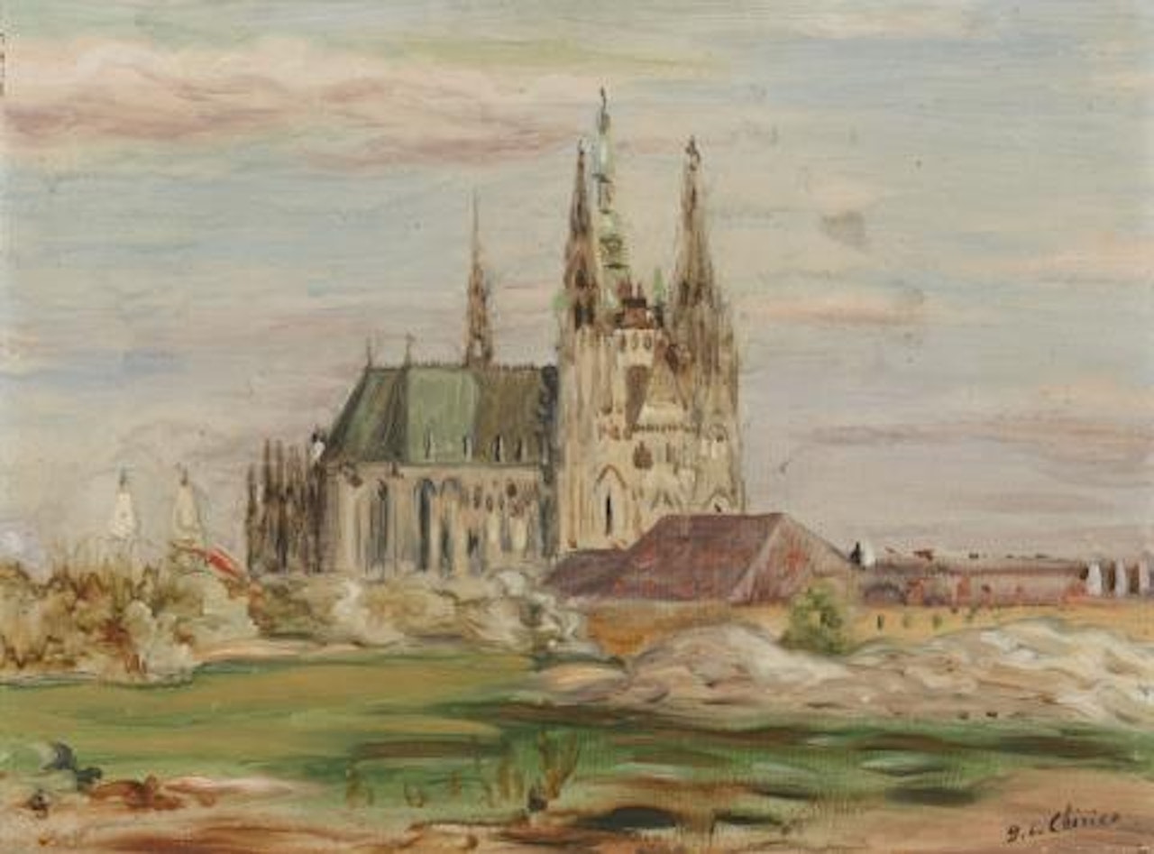Blick auf den St. Veits-Dom in Prag by Giorgio de Chirico