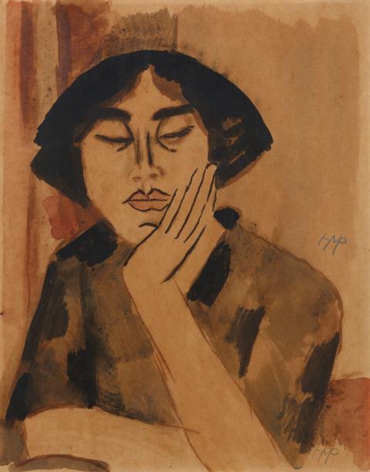 Portrait einer Frau by Max Pechstein